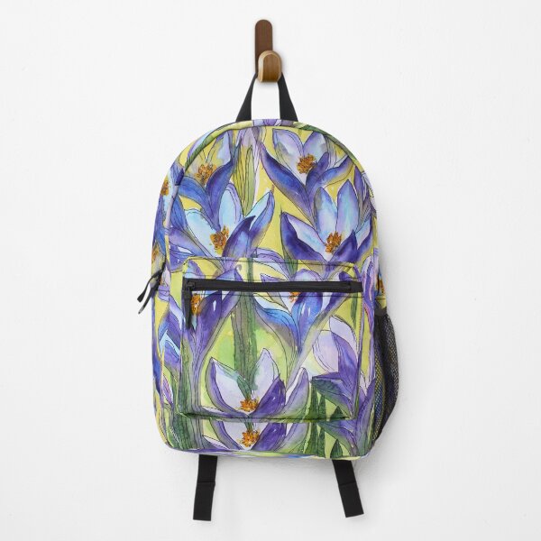 Item preview, Crocus Flowers Watercolor Painting designed and sold by Svitlana Prouty.