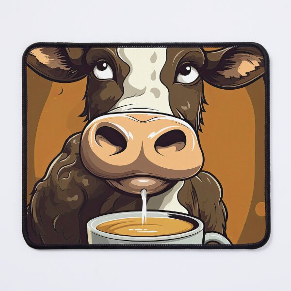 Item preview, Cow Drinking Coffee designed and sold by prettykaler.