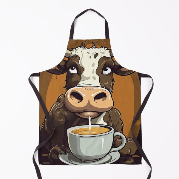 Item preview, Cow Drinking Coffee designed and sold by prettykaler.