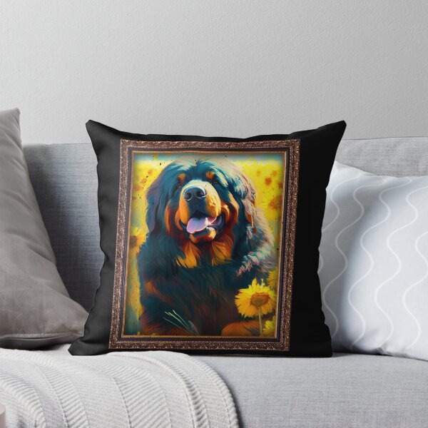 Item preview, Tibetan Mastiff Sunflower Painting Adorable Dog designed and sold by rafaeltto.