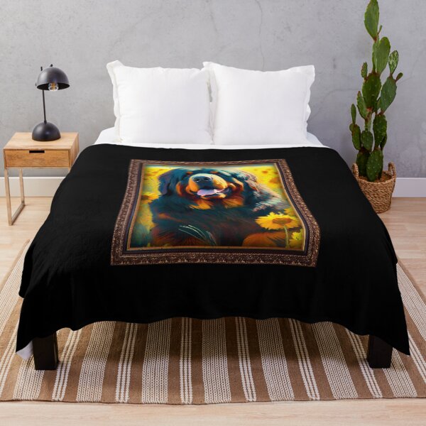 Item preview, Tibetan Mastiff Sunflower Painting Adorable Dog designed and sold by rafaeltto.