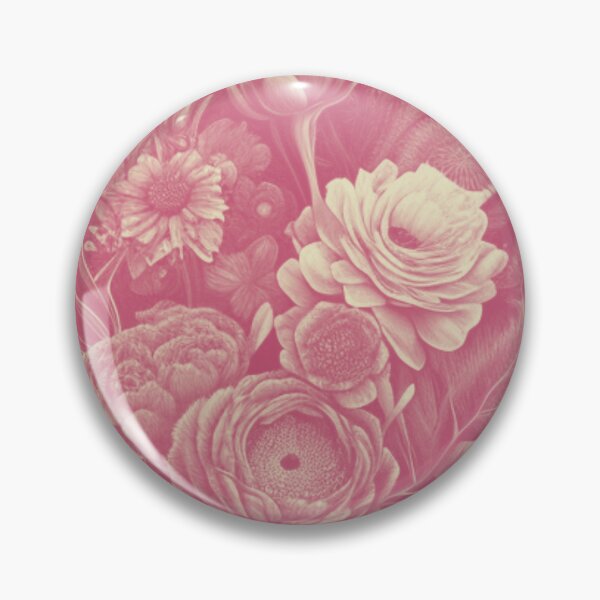 Item preview, Patrón floral gótico Steampunk en tono rosa de Brandon Cable designed and sold by BrandonArtWorld.