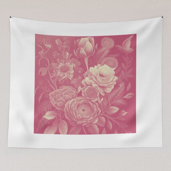 Artikelvorschau, Rosa Ton Gothic Steampunk Blumenmuster von Brandon Cable entworfen und verkauft von BrandonArtWorld.