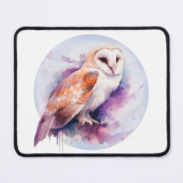 Item preview, Snowy barn owl watercolor designed and sold by AmandaGreenwood.