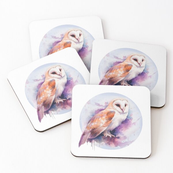 Item preview, Snowy barn owl watercolor designed and sold by AmandaGreenwood.