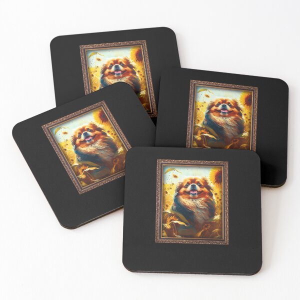 Item preview, Tibetan Spaniel Sunflower Painting Adorable Dog designed and sold by rafaeltto.