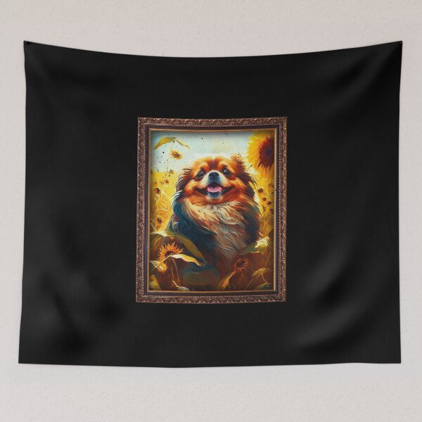 Item preview, Tibetan Spaniel Sunflower Painting Adorable Dog designed and sold by rafaeltto.