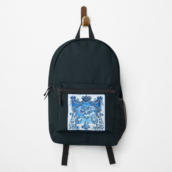 Item preview, DUTCH BLUE DELFT : Vintage Royal Crown and Cherubs Print designed and sold by posterbobs.