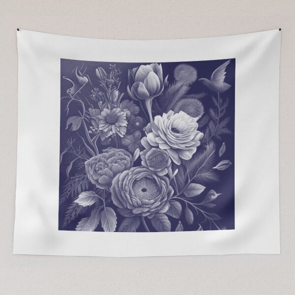 Item preview, Black and white Pencil Digital Flower Gothic Collage By Brandon Cable designed and sold by BrandonArtWorld.