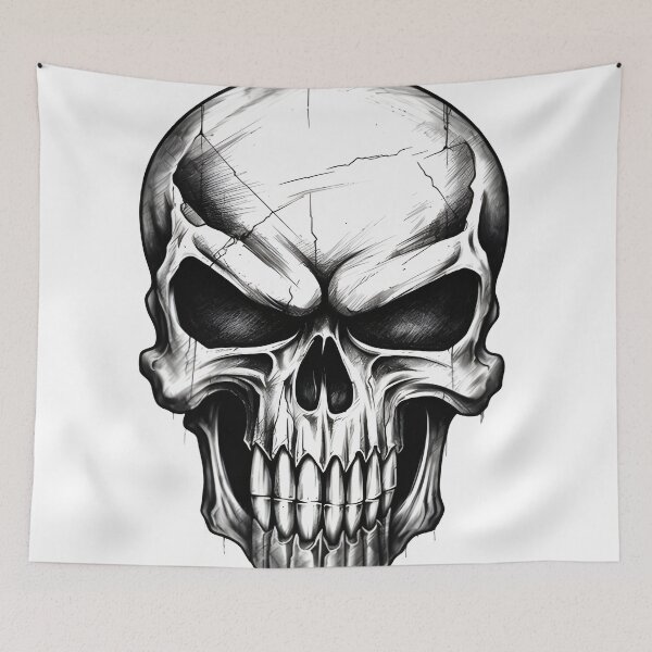 Item preview, Hand Drawn Skull designed and sold by cy312.