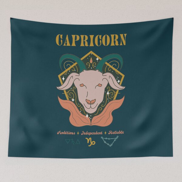 Item preview, Capricorn Sea Goat - Muted Jewel designed and sold by VenusandMoon.