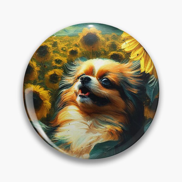 Item preview, Tibetan Spaniel Sunflower Painting Adorable Dog designed and sold by rafaeltto.