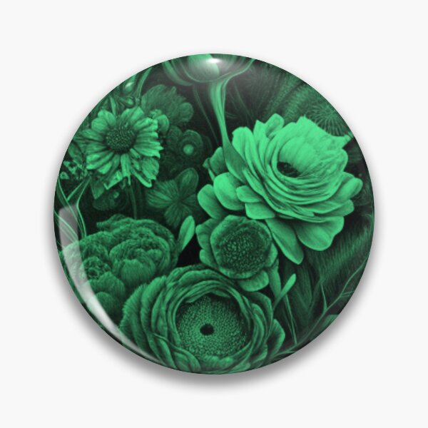 Item preview, Collage digital con diseño floral gótico en tono verde de Brandon Cable designed and sold by BrandonArtWorld.