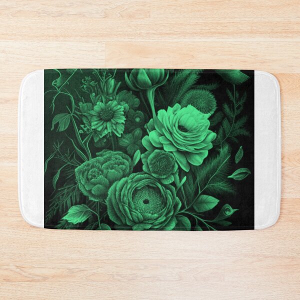 Item preview, Green-Tone Gothic Floral-design Digital Collage By Brandon Cable  designed and sold by BrandonArtWorld.
