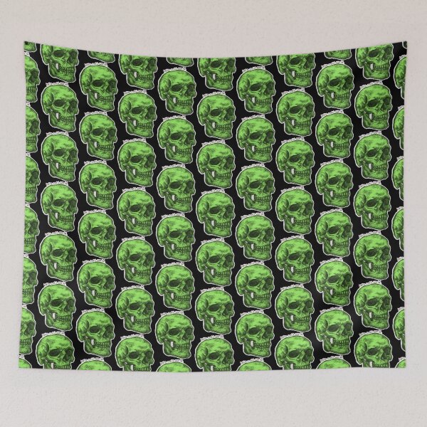 Item preview, hello cold world, green skull drawing designed and sold by ASTRALEXIA.