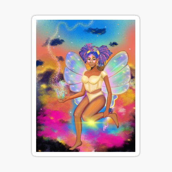 Black Fairy Sticker