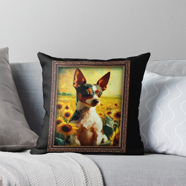 Item preview, Toy Fox Terrier Sunflower Painting Adorable Dog designed and sold by rafaeltto.