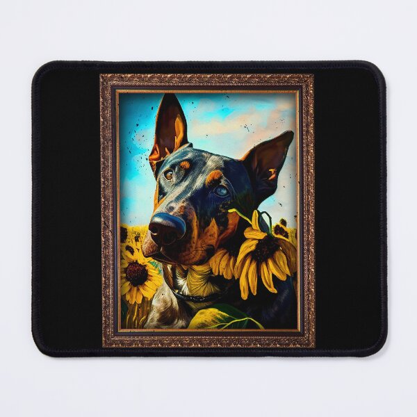 Item preview,  Treeing Tennessee Brindle Sunflower Painting Adorable Dog designed and sold by rafaeltto.