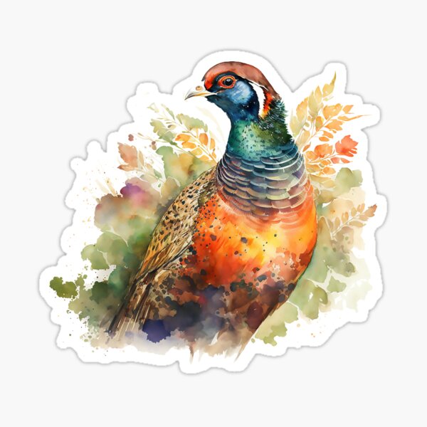 Aperçu de l'œuvre Oeuvre d'IA Midjourney aquarelle de faisan créée et vendue par elilivegames.