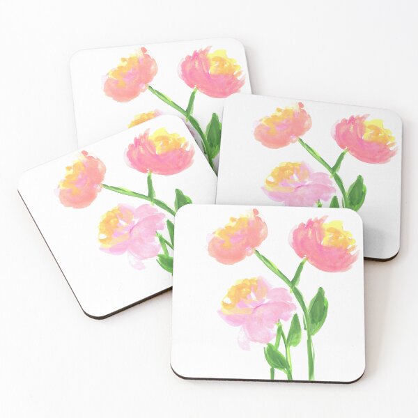 Item preview, Coral and pink fantasy flowers designed and sold by AnissaF.