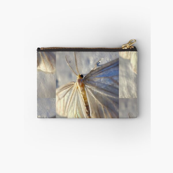Item preview, WHITE MOTH - a fairy like white iridecent moth closeup photo designed and sold by OZKURO.