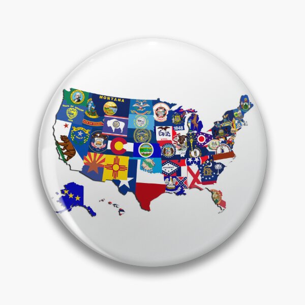 Item preview, USA State Flags Map Mosaic designed and sold by icoNYC.
