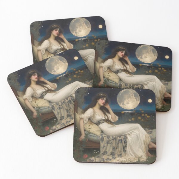 Item preview, Catherine's Repose - pre raphaelite painting designed and sold by Julia McGowan.