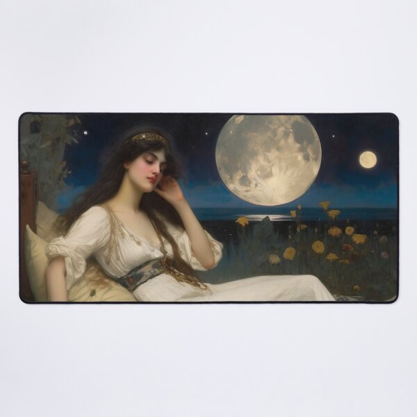 Item preview, Catherine's Repose - pre raphaelite painting designed and sold by Julia McGowan.