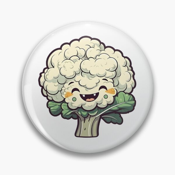 Item preview, Smiling Cauliflower designed and sold by BadOmenStickers.