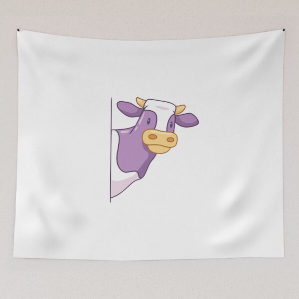 Item preview, cow peeking designed and sold by maitranshop.