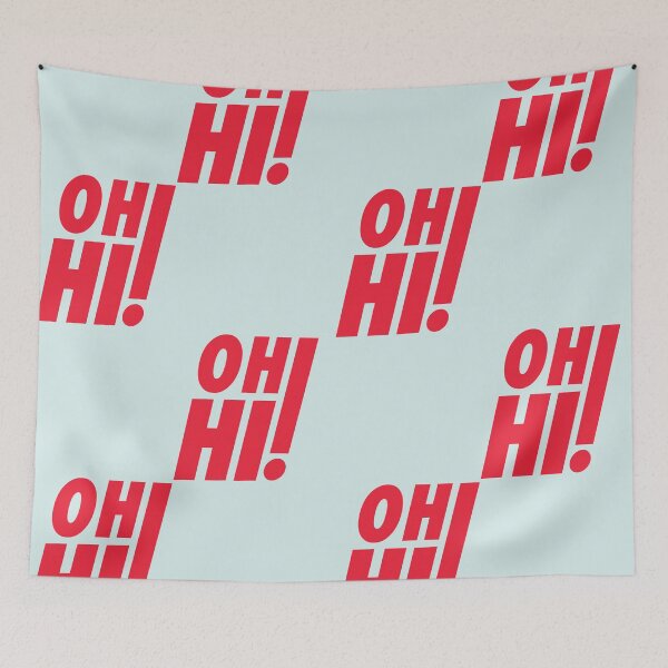 Item preview, Oh, Hi! on Blue designed and sold by artsylyons.