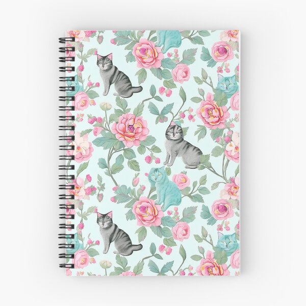 Item preview, Vintage Floral & Classic Cat Pattern designed and sold by Tamas Das.