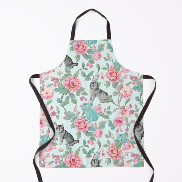 Item preview, Vintage Floral & Classic Cat Pattern designed and sold by Tamas Das.