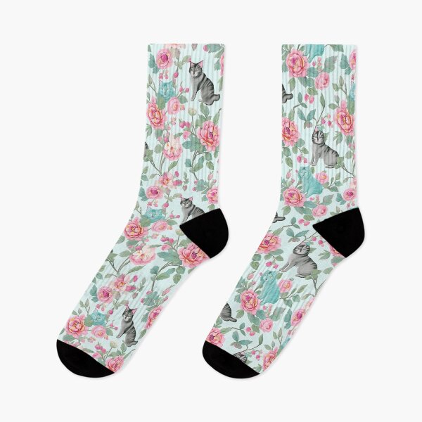 Item preview, Vintage Floral & Classic Cat Pattern designed and sold by Tamas Das.