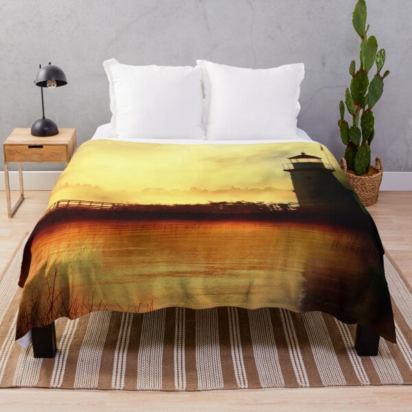 Item preview, Cheboygan Crib Light Sunrise - Lake Huron Michigan designed and sold by DawnThompson.