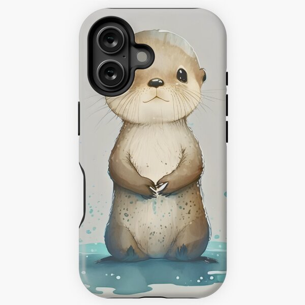 Artikel-Vorschau von Ein niedlicher kleiner Otter mit Aquarell, designt und verkauft von SmileOtter.
