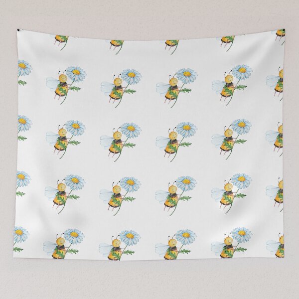 Item preview, Honey Bee and flower chamomile designed and sold by SvetlanaArt.