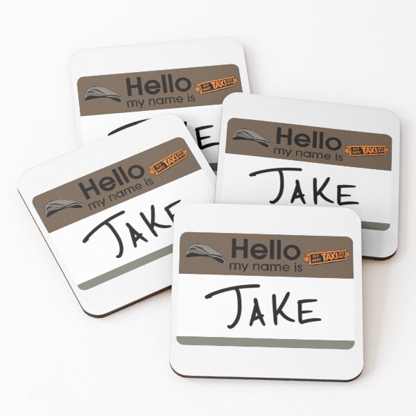 Item preview, Jake the taxi driver name tag designed and sold by Doortodreamland.