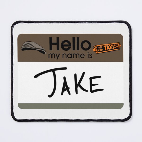 Item preview, Jake the taxi driver name tag designed and sold by Doortodreamland.