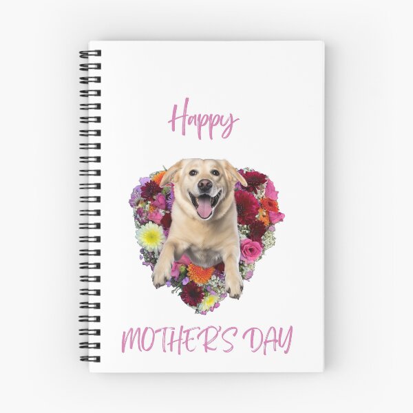 Item preview, Happy Mothers Day Labrador Retriever Portrait with Love Heart Flowers designed and sold by ClawedCreations.