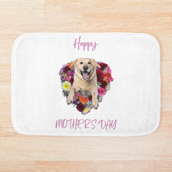 Item preview, Happy Mothers Day Labrador Retriever Portrait with Love Heart Flowers designed and sold by ClawedCreations.