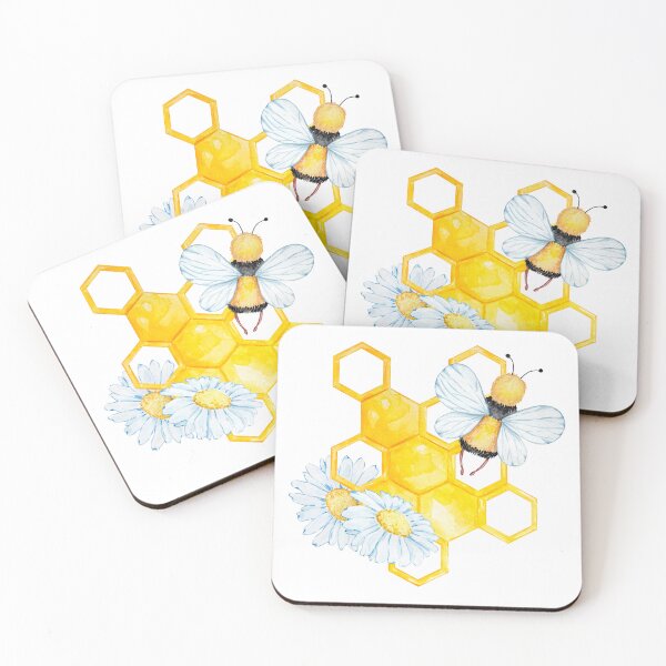 Item preview, Honey Bee and flower chamomile designed and sold by SvetlanaArt.