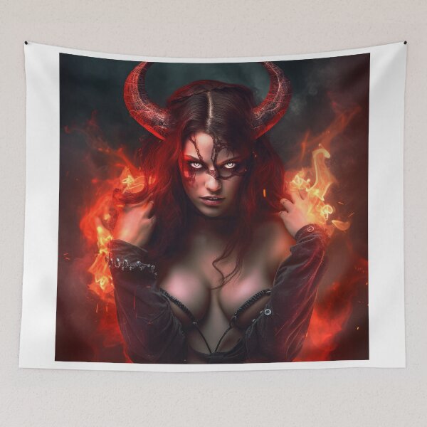 Item preview, Demon Girl with Fire designed and sold by Poisoner Art.