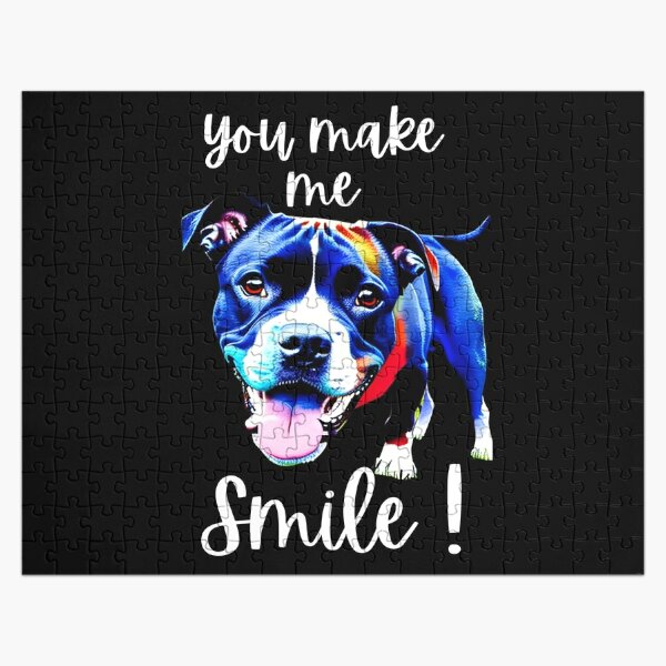 Happy Smiling Pitbull Jigsaw Puzzle