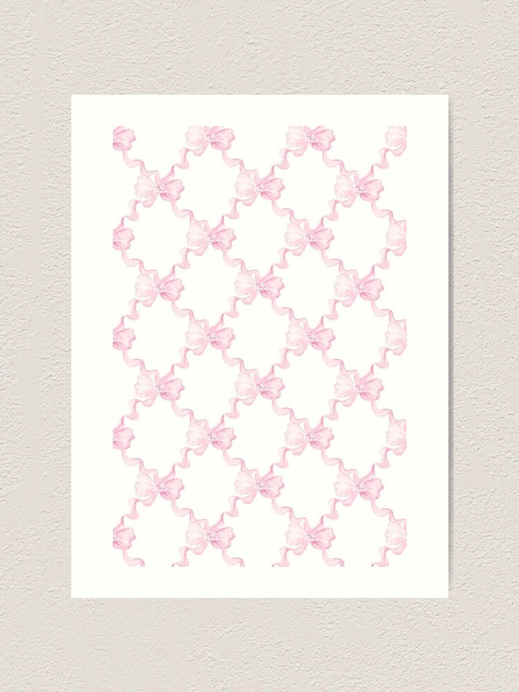 Pink bow ribbon coquette | Art Board Print