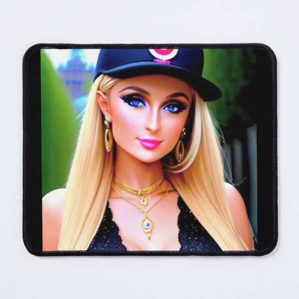 Item preview, Paris Hilton Wearing Black Baseball Cap Hat Cartoon (AI Art) designed and sold by allicocanasia.