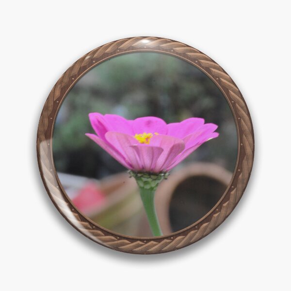 Item preview, Pink Zinnia Flowers in Celtic Circle Frame 44 designed and sold by Swabcraft.