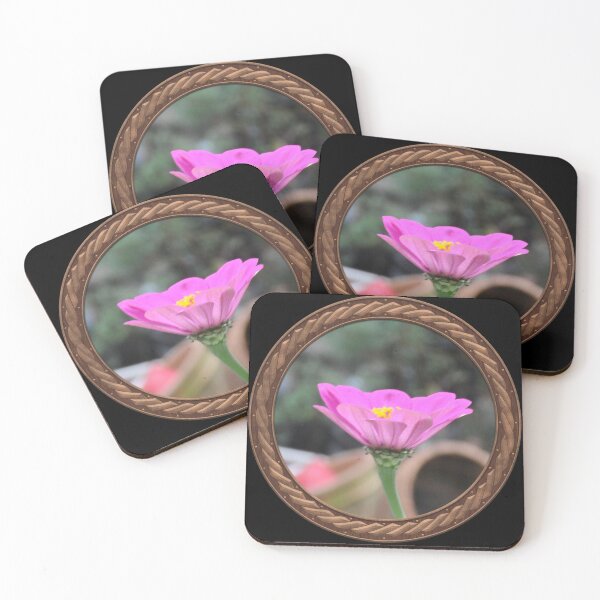 Item preview, Pink Zinnia Flowers in Celtic Circle Frame 44 designed and sold by Swabcraft.