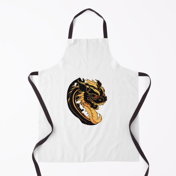 Item preview, chinese dragon head with red eyes golden black style designed and sold by PlayDifferent ⭐⭐⭐⭐⭐.
