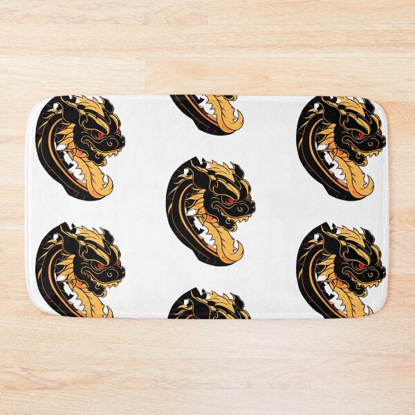 Item preview, chinese dragon head with red eyes golden black style designed and sold by PlayDifferent ⭐⭐⭐⭐⭐.